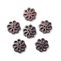 Carved Buttons in Flower Shape, Wooden Buttons