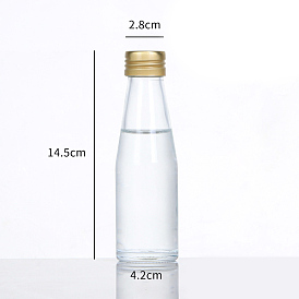 Glass Empty Bottle with Aluminum Screw Top Lids, for Jam, Yoghourt, Honey Storage