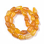 Natural Crackle Agate Beads Strands,  Dyed & Heated, Teardrop