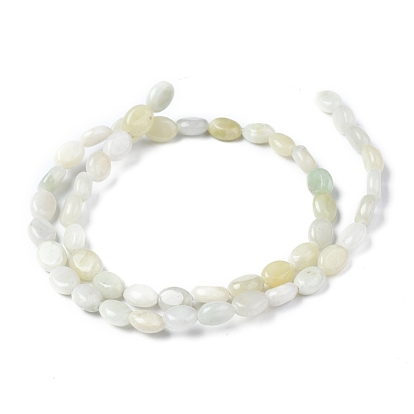 Chapelets de perles en jade naturel, ovale