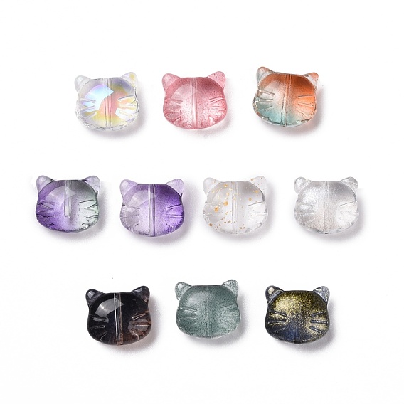 Perlas de vidrio, para la fabricación de la joyería, gato