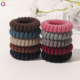 Plush Hair Ties for Girls, Elastic Ponytail Holders with Velvet Texture A105