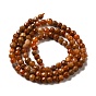 Perlas naturales hebras, teñido, facetados, rondo, 4 mm, agujero: 1 mm, sobre 90 unidades / cadena, 15 pulgada
