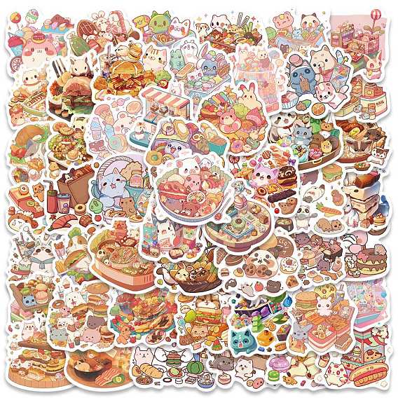 Food Theme PVC Self Adhesive Sticker Labels, Waterproof Decals, for Suitcase, Skateboard, Refrigerator, Helmet, Mobile Phone Shell