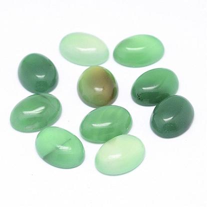 Natural Agate Cabochons, Dyed, Oval