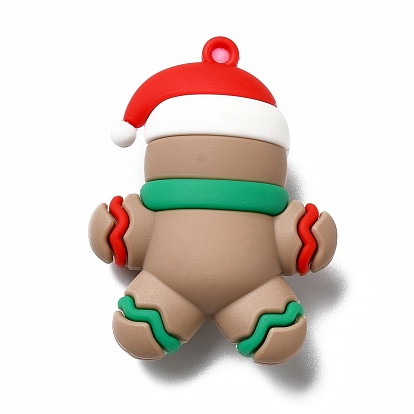 Christmas PVC Plastic Big Pendants, Gingerbread Man