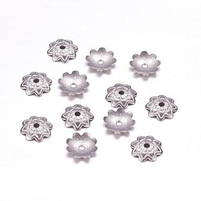 304 Stainless Steel Bead Caps, Multi-Petal