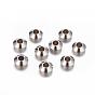 201 Stainless Steel Bicone Spacer Beads, 6x3mm, Hole: 2.5mm