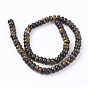 Natural Gemstone Tiger Eye Stone Rondelle Beads Strands, 8x5mm, Hole: 1mm, about 60~65pcs/strand, 15.7 inch