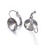 201 Stainless Steel Leverback Earring Findings, with 304 Stainless Steel Earring Hooks
