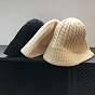 Chapeau cloche en tricot de fibres de polyacrylonitrile, bonnet d'hiver au crochet pour femme
