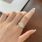 925 кольцо-печатка из стерлингового серебра с фианитами, с печатью s925