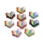 Baking Paint Acrylic Beads, with Enamel, Rainbow Color Pride Heart