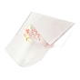 Sacs auto-adhésifs rectangle opp, avec mot merci et motif de fleurs, pour la cuisson des sacs d'emballage