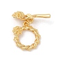Brass Toggle Clasp, Flower