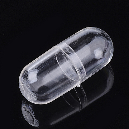 Openable Plastic Bead Containers, Capsule Shaped Container