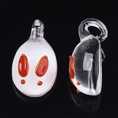 Handmade Lampwork Pendants, Rabbit