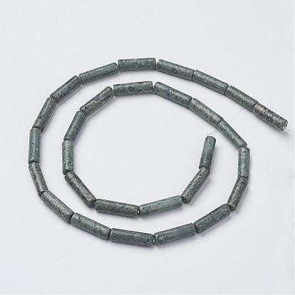 Natural Serpentine/Green Lace Stone Beads Strands, Tube