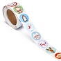 Holiday Roll Stickers, 8 Different Designs Decorative Sealing Stickers, for Christmas Party Favors, Holiday Decorations