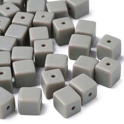 Perles acryliques opaques, cube