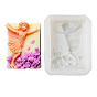 Rectangle Soap Silicone Molds, for DIY Soap Craft Making, Angel Pattern