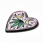 Weed Pattern Theme Printed  Acrylic Pendants, Heart/Bottle/Bag Charms