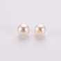 Perlas naturales perlas de agua dulce cultivadas, medio-perforado, rondo