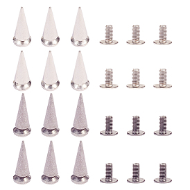 NBEADS Zinc Alloy Studs Rivets, Screw Back, For DIY Leather Craft, Cone