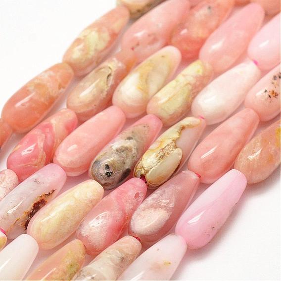 Natural Pink Opal Beads Strands, Drop