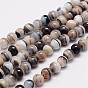 Natural Striped Agate/Banded Agate Bead Strands, Round, Dyed