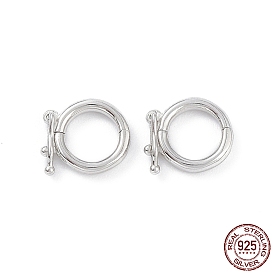 925 Sterling Silver Twister Clasps, Ring