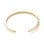 Bracelet de manchette ouvert en zircone cubique colorée, bijoux en laiton pour femmes, sans cadmium et sans plomb