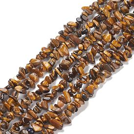 Natural Tiger Eye Chips Beads Strands