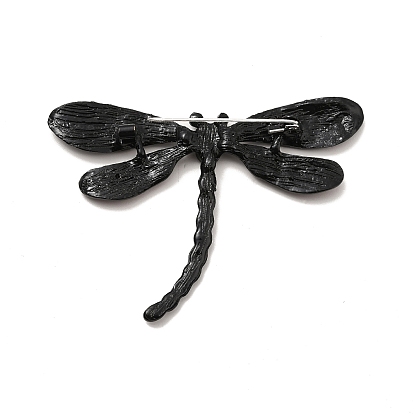 Pin de esmalte de libélula, insignia de aleación negra de electroforesis para ropa de mochila, sin plomo y cadmio
