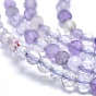 Ametrine naturelles brins de perles, ronde, facette