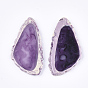 Half Drilled Resin Beads, For Big Pendants Making, Imitation Agate Slices, Triangle
