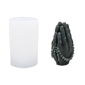 Moule en silicone pour perles de main de bouddha, simulation, Fabrication de bougies d'aromathérapie, moule de décoration de maison, bricolage, palm
