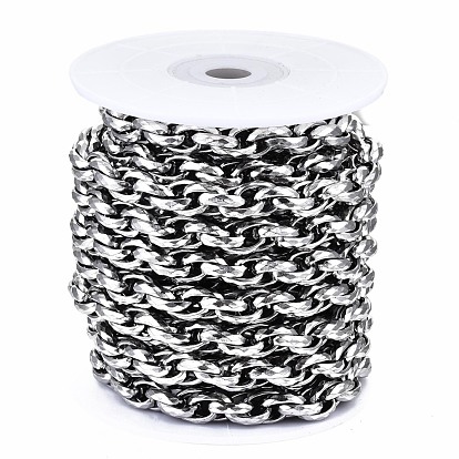 304 Stainless Steel Rope Chains, with Spool, Unwelded