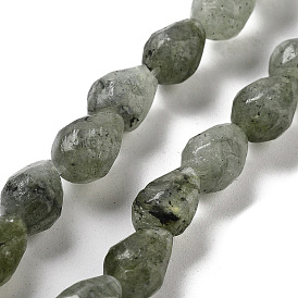 Natural Labradorite Beads Strands, Faceted Teardrop