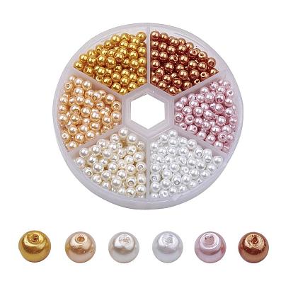 Juegos de microesferas de vidrio de la perla, pearlized, rondo