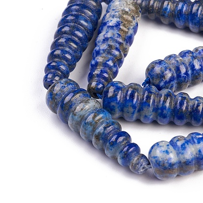 Hilos de cuentas de lapislázuli natural, gota, perlas de colmena