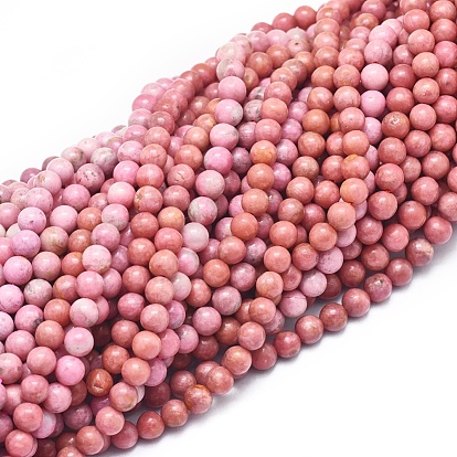 Natural Rhodonite Beads Strands, Round