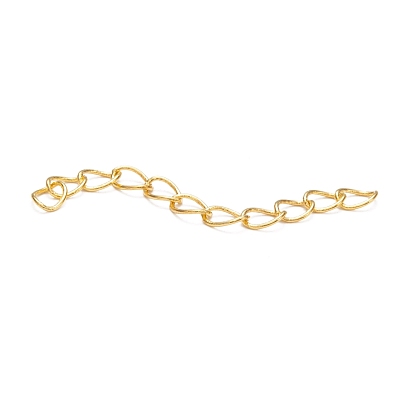 Iron Chain Extender, with Curb Chains, 50x3.5mm