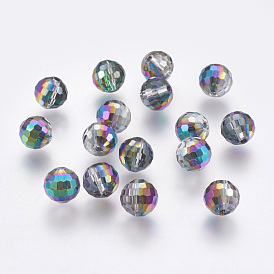 Imitations de perles de cristal autrichien, grade de aaa, facette, ronde