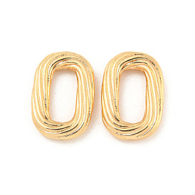Brass Linking Rings, Textured Oval