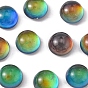 Cabochons en verre translucide, cabochons d'ambiance aux couleurs changeantes, demi-tour / dôme