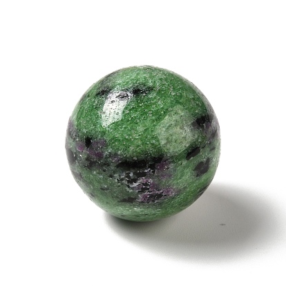Natural Ruby in Zoisite Beads, No Hole/Undrilled, Round