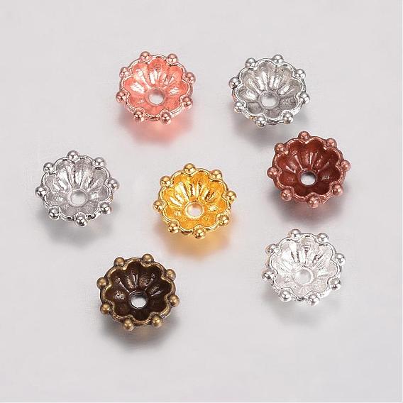 Alloy Fancy Bead Caps, Multi-Petal Flower