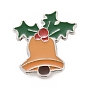 Pin de esmalte de campana de navidad, insignia de aleación para ropa de mochila, Platino