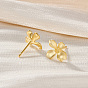 Sterling Sliver Stud Earrings for Women, Flower
